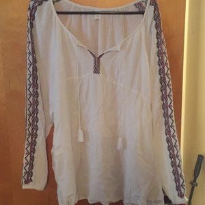 White embroidered shirt